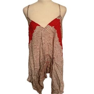 Suzanne Betro high - low Patchwork Camisole